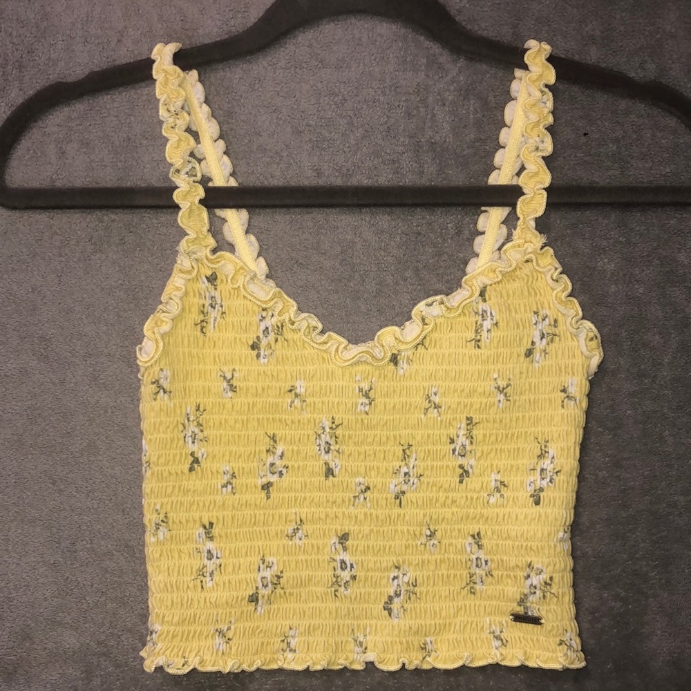 Hollister Floral Sleeveless Crop Top